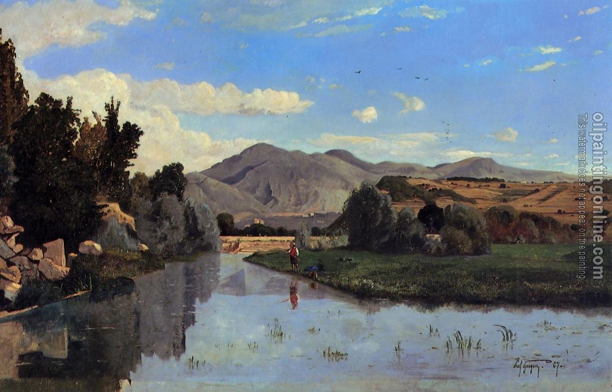 Guigou, Paul-Camille - The Aiguebrun River at Lourmarin